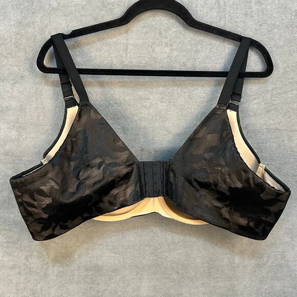 Cacique Bra Women 48C Black Lace Lightly Lined Balconette Adjustable Straps Sexy - Picture 5 of 11